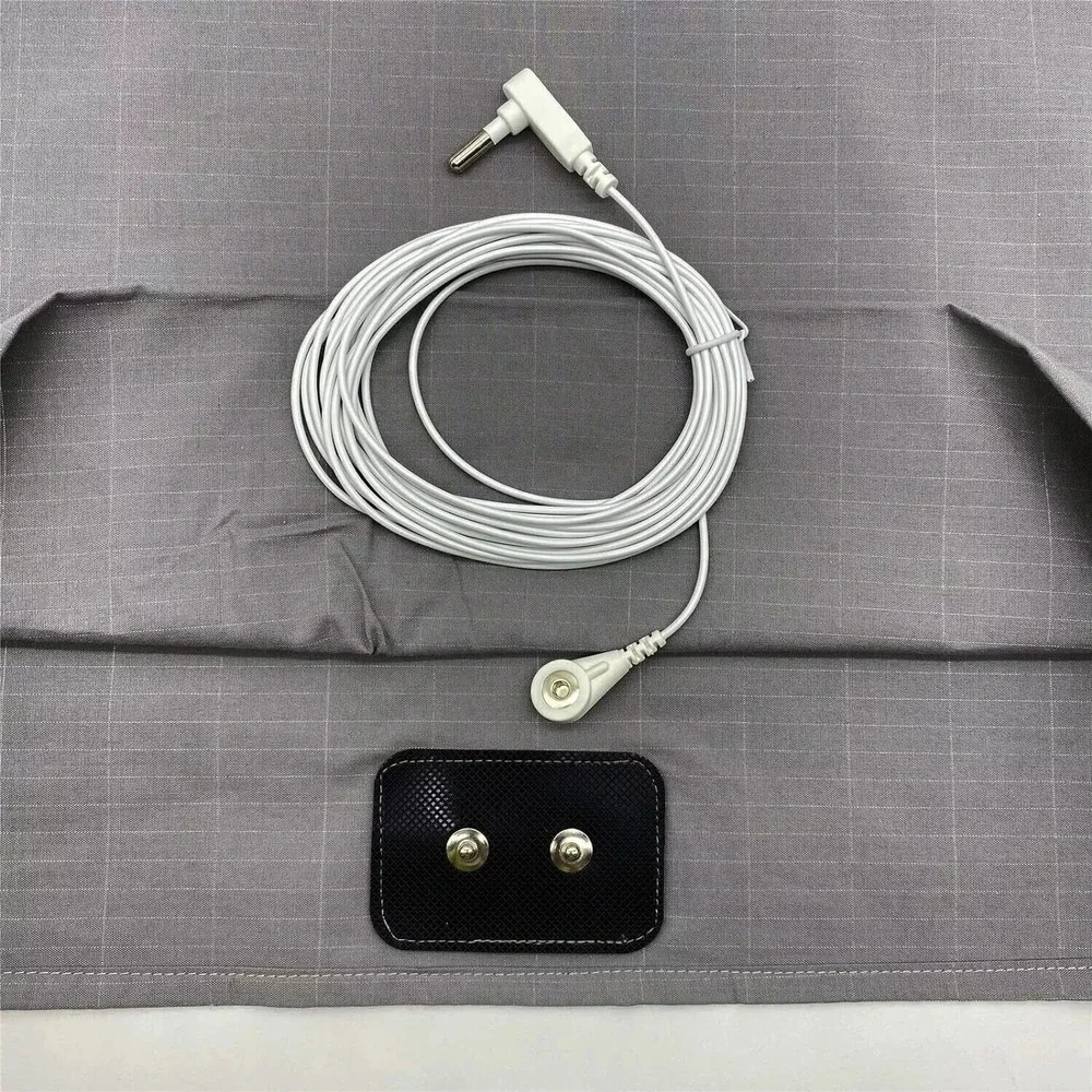 Grounding Sheet Fitted Cal King Size, Cotton Natural Silver Fiber, 72 x 83 x13